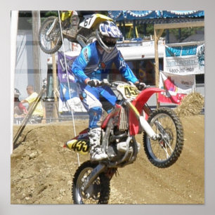 Poster da raça do motocross