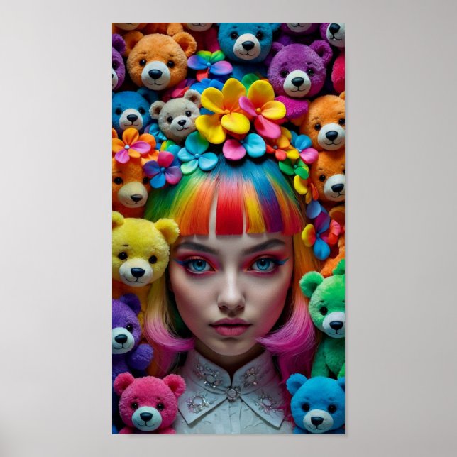 Poster da Rainbow Anime Mulher (Frente)