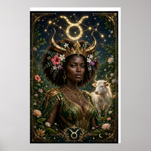Pôster da Rainha Africana de Touro Zodíaco