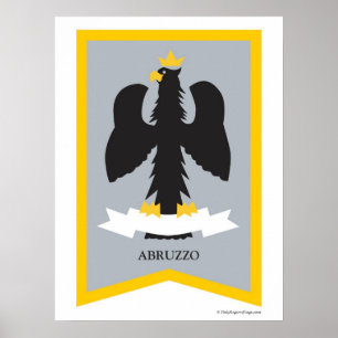 Poster da região de Abruzzo Abruzzi Italia
