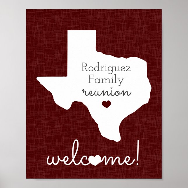 Poster da Reunião da Família Maroon State do Texas (Frente)