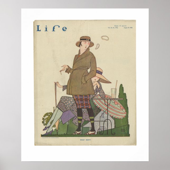 Poster da revista Vintage Life 19 de agosto de 192 (Frente)