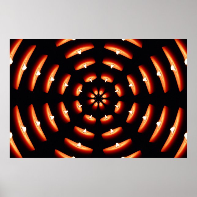 Poster da roda da luz da vela (Frente)