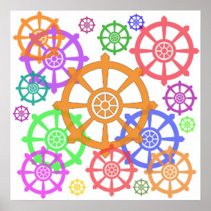 Poster da roda de Dharma