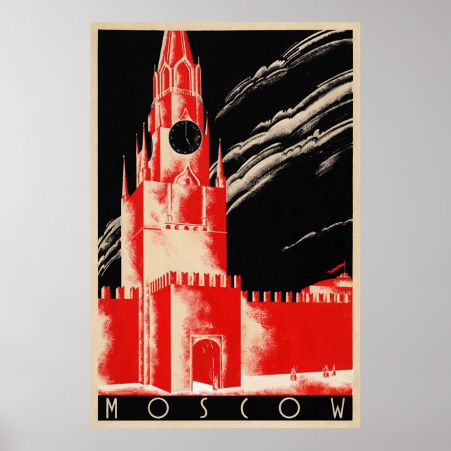 Poster da Rússia de Moscou Restaurada (Frente)