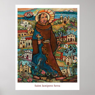 Poster da sala de aula de Junipero Serra do santo