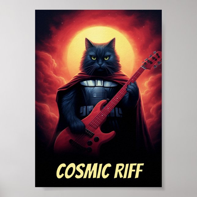 Poster da sala de Bandas personalizada | Gato Sic- (Frente)