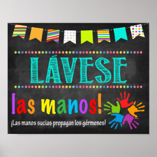 Poster da sala de saúde escolar espanhola