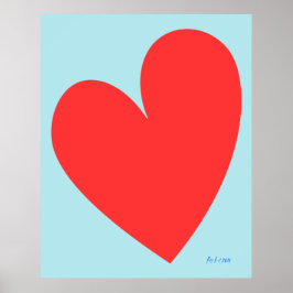 Poster da sala do Blue e Red Heart Boy