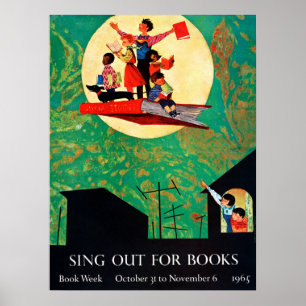 Poster da semana de livro de 1965 crianças