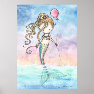 Poster da Sereiazinha Fofa Com Balão
