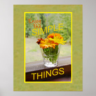 Poster Da simplicidade da inspiração flor da margarida 