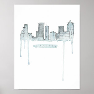 Poster da skyline de Atlanta