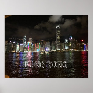 Poster da skyline de Hong Kong