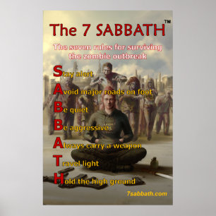 Poster da sobrevivência do zombi de 7 SABBTH