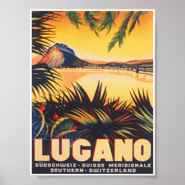 Poster da Suiça de Lugano (Frente)