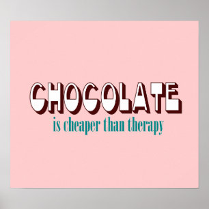 Poster da terapia do chocolate
