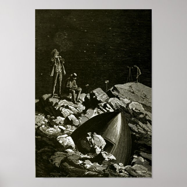 Pôster Da Terra à Lua por Jules Vern art 2 (Frente)