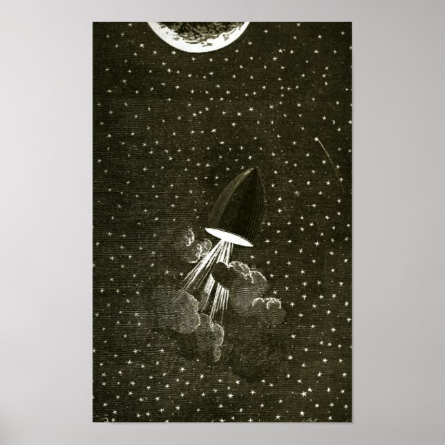 Poster Da Terra à Lua por Jules Vern arte (Frente)