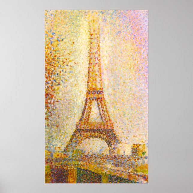 Poster da Torre Eiffel Seurat (Frente)
