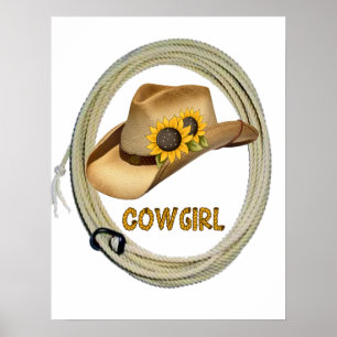 Poster da vaqueira do girassol