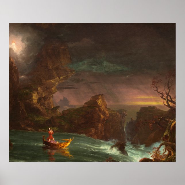Poster da Viagem da Vida, Moradia, Thomas Cole (Frente)