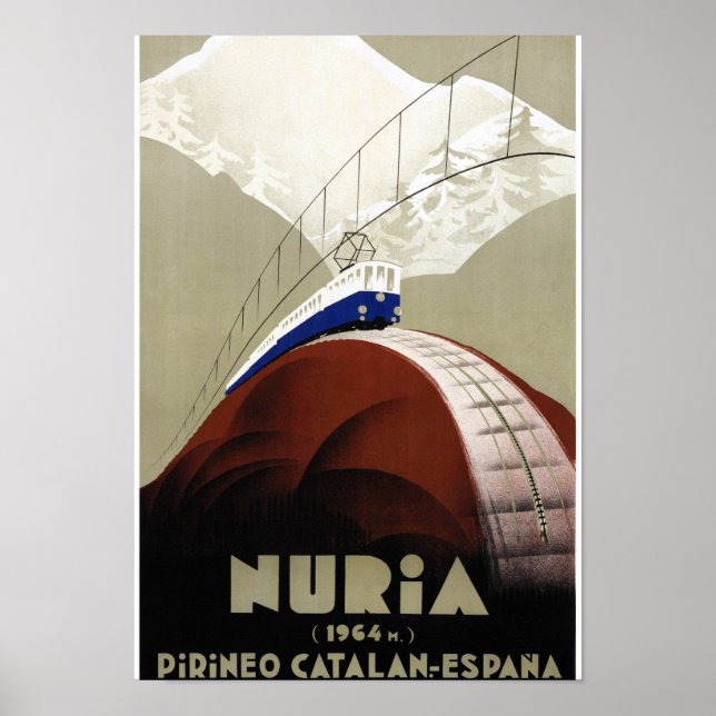 Poster da Viagens vintage da Nuria Restaurada (Frente)