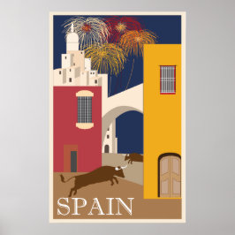 poster da viagens vintage espanha