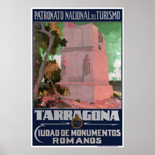 Poster da Viagens vintage Tarragona da espanha res