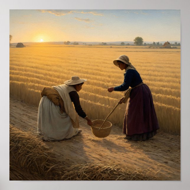 Poster da Vida Rural: Mulheres Camponesas Fazendo  (Frente)