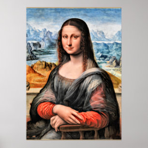 Poster Da Vinci - Mona Lisa, pintura mundialmente famosa