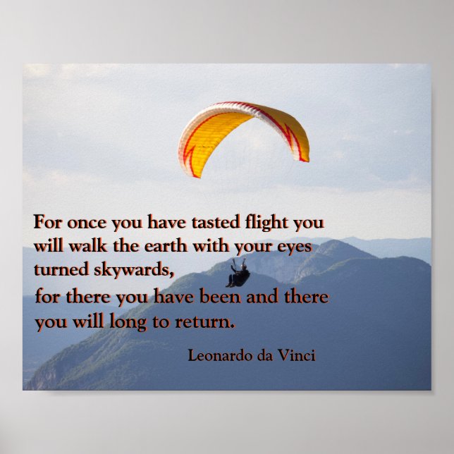 Poster da Vinci Paragliding (Frente)