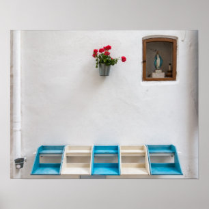 Poster da Virgem Maria no altar santuário