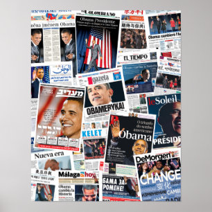 Poster da vitória de Obama em todo o mundo
