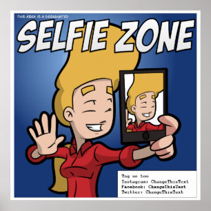 Poster da zona de Selfie (customizável)