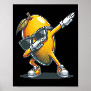 Poster Dab Mango Dancing Dabbing Mango Fruta Com Pulmões