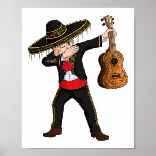 Poster Dab Mexicano Mariachi Costume Charro Sombrero Cinc