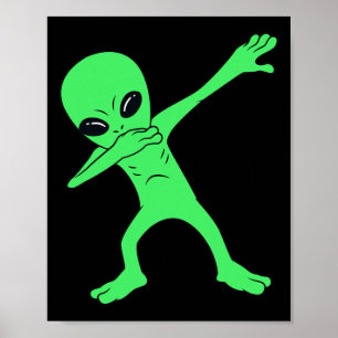 Poster Dabbing Alienígena Halloween Diversão Dab Boys Kid