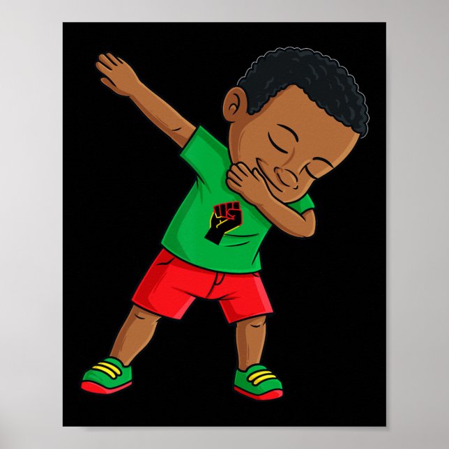 Poster Dabbing Black King Juneteenésimo Boys Kids Dab (Frente)