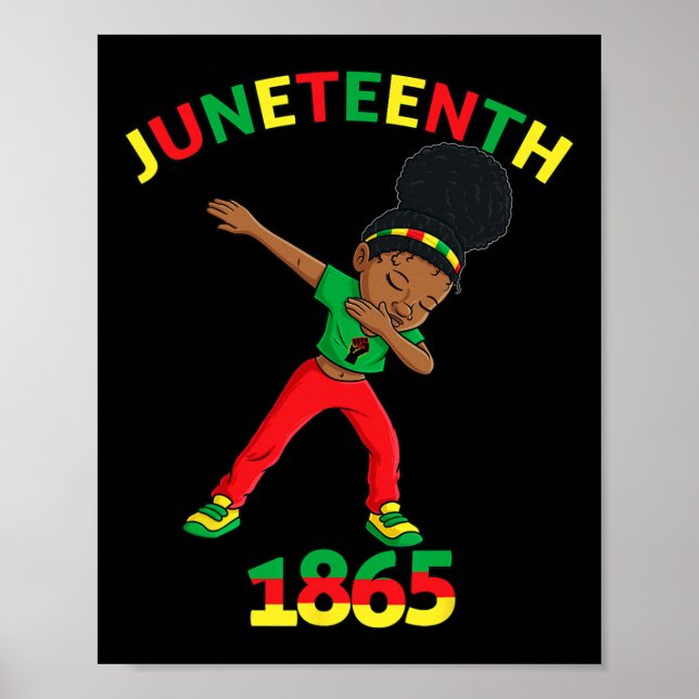 Poster Dabbing Black Princess Junetet 1865 Pele Marrom (Frente)