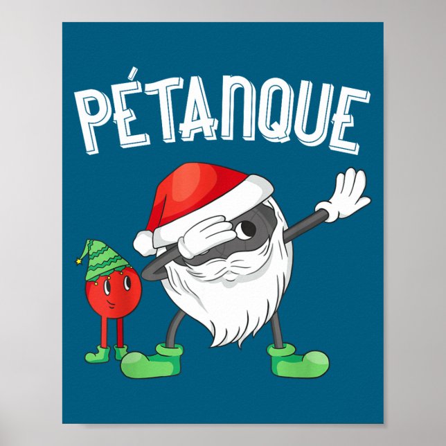 Poster Dabbing Boules Ball Dab Christmas Cap Bouler Boule (Frente)