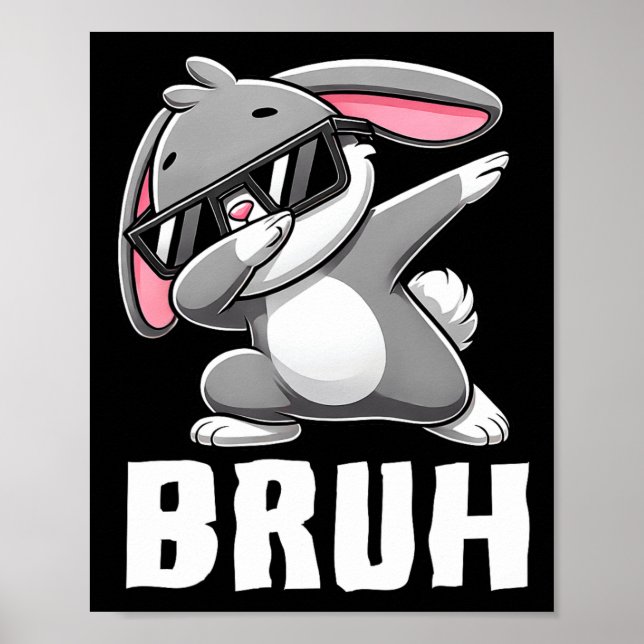 Poster Dabbing Bunny Bruh Memória Day Dab Bunny Teens (Frente)