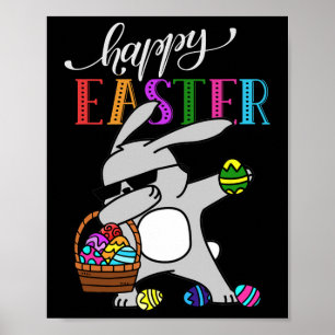 Poster Dabbing Bunny Day Outdoor