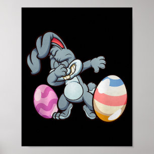 Poster Dabbing Easter Bunny Premium Tri-blend