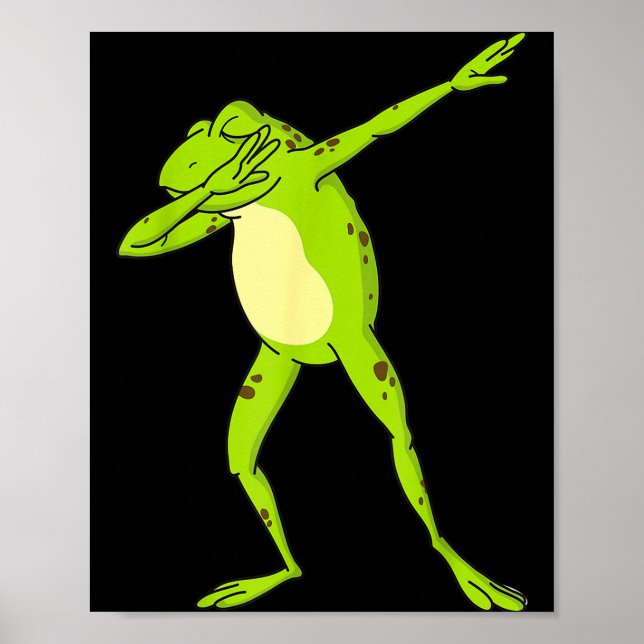 Poster Dabbing Frog For Kids-boys &amp; Girls Funny Anima (Frente)