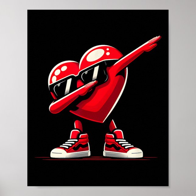 Poster Dabbing Heart Funny Valentine Design Perfect For F (Frente)