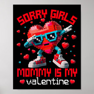 Poster Dabbing Heart Sorry Girls Mommy Valentine Building