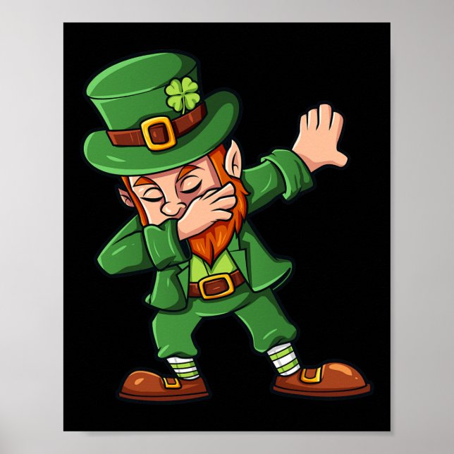 Poster Dabbing Leprechaun Dab Boys Girls (Frente)