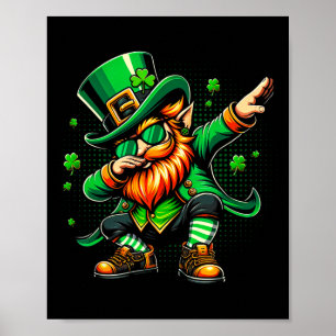 Poster Dabbing Leprechaun Funny Gifts Men Kids Rua Pa