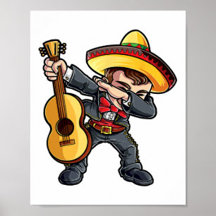 Poster Dabbing Mariachi T Shirt Cinco De Mayo Kids Boys M